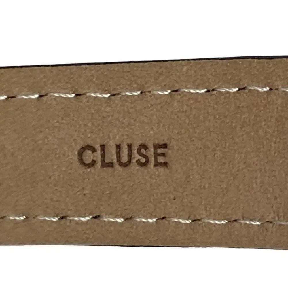 Cluse black leather